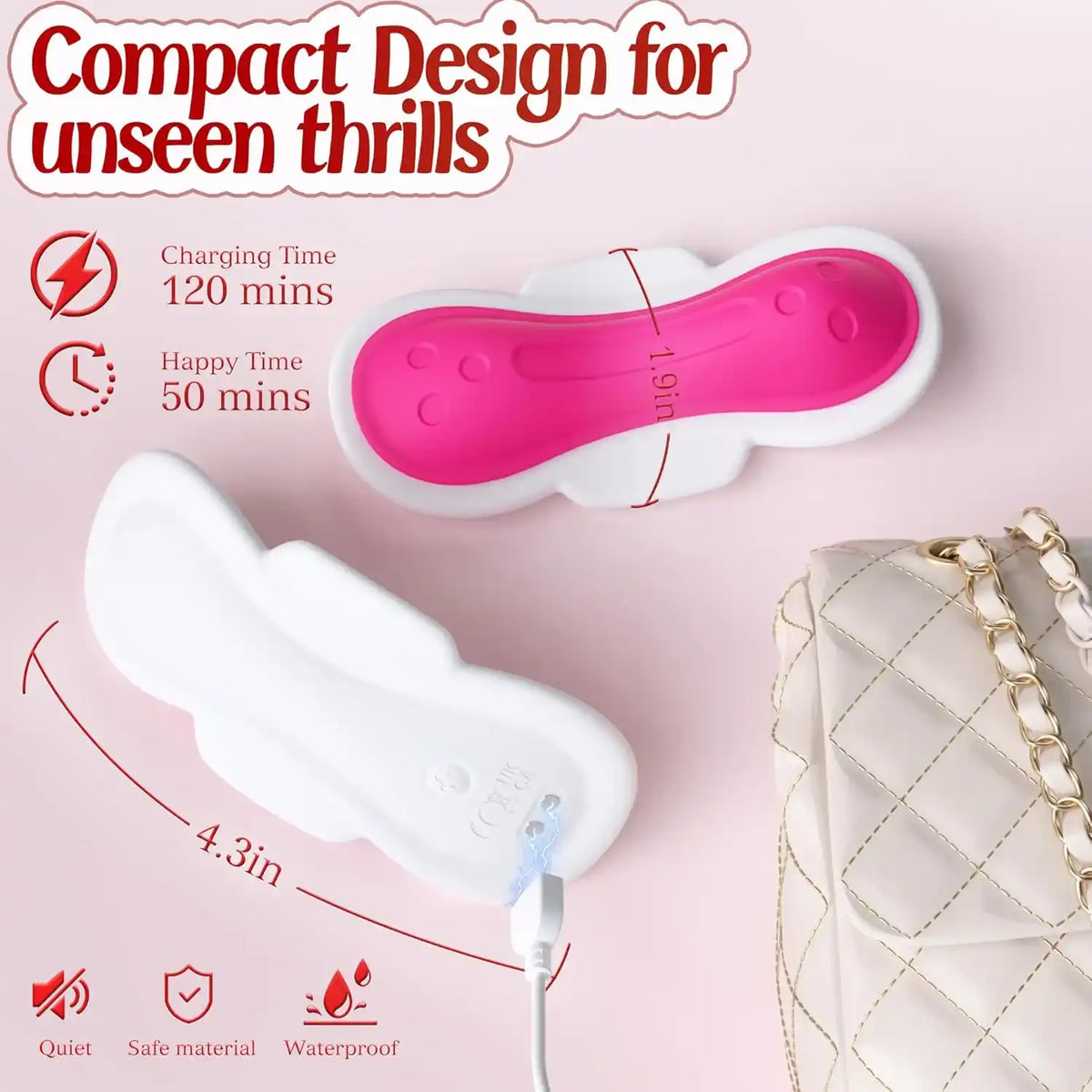 Tragbarer Slip-Vibrator – 2 mm dünn, Doppelmotor, App + Fernbedienung