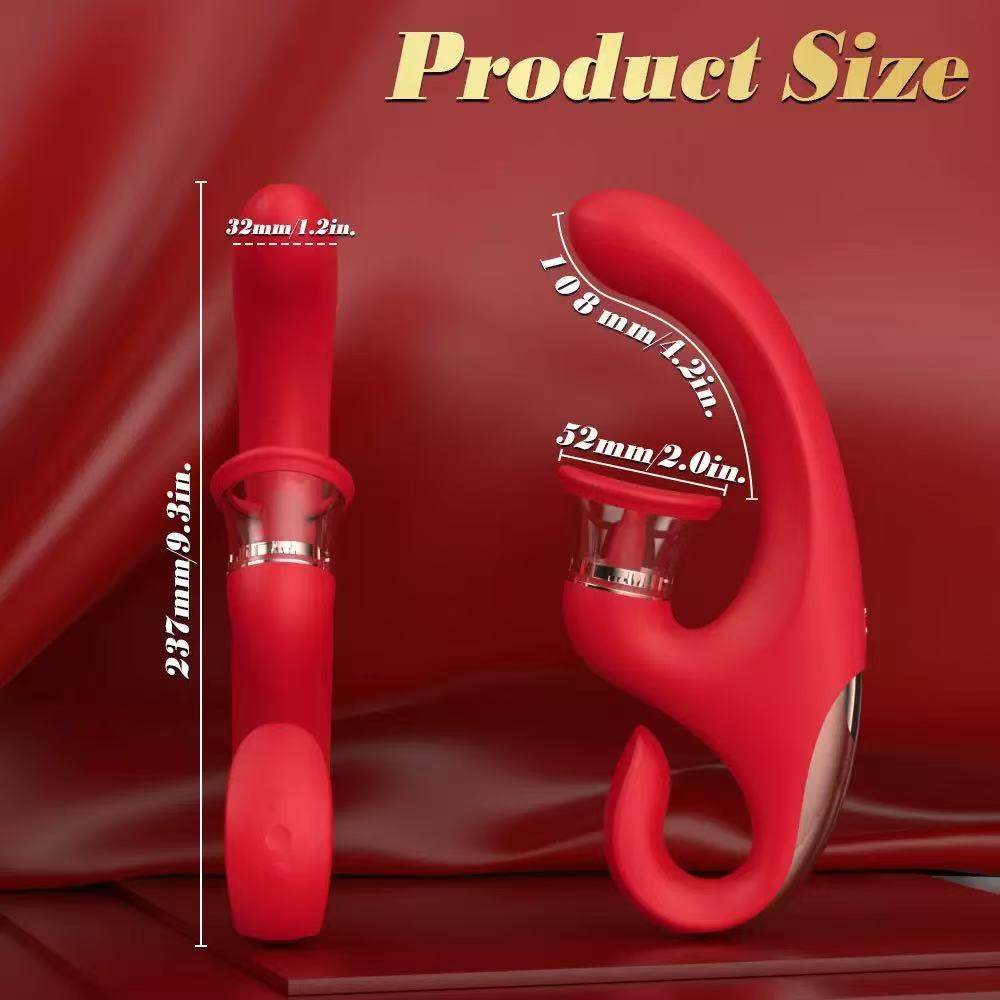 Tong-likkende G-spot vibrator – Zuigkracht & Stotende beweging, IPX7