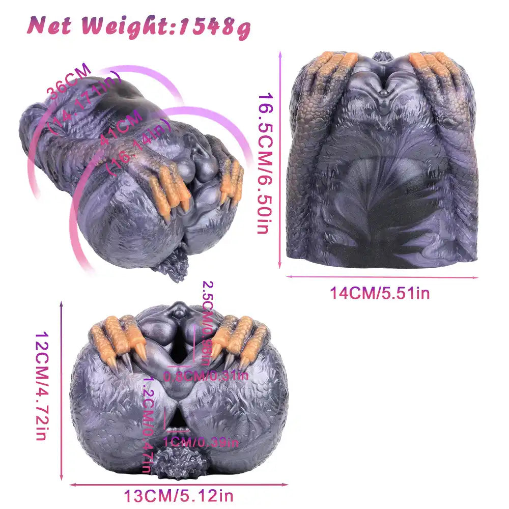 Masturbatore in silicone Monster Hip – Doppio canale