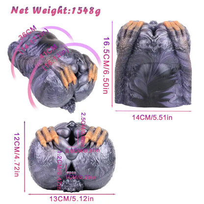 Masturbatore in silicone Monster Hip – Doppio canale