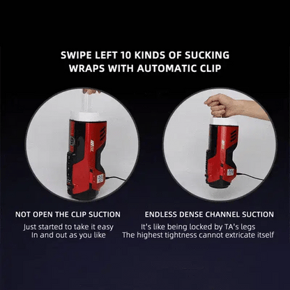 hands-free male stroker showing adjustable thrusting speed
