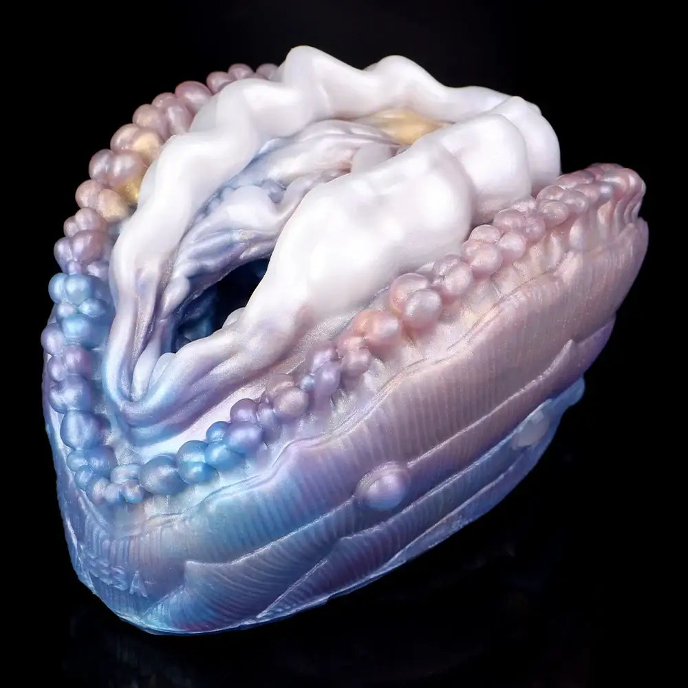 abalone shell textured male masturbator exterior