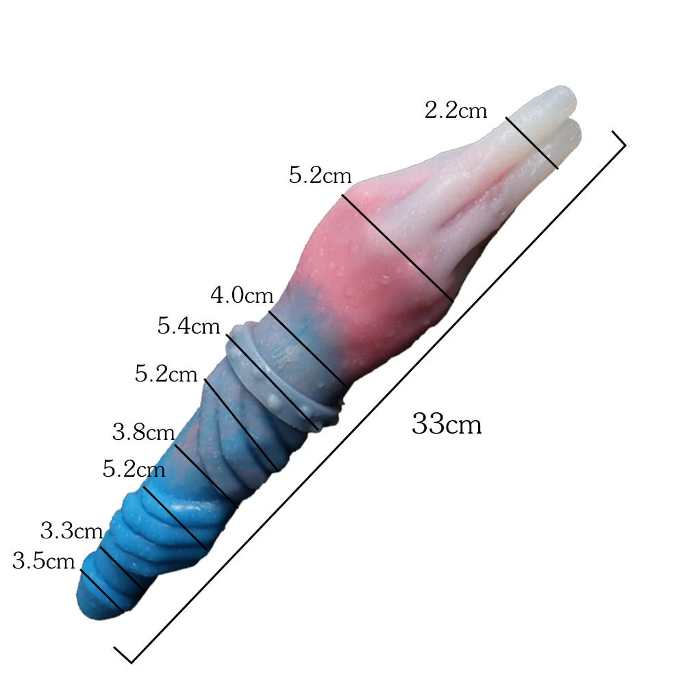 double headed dragon dildo size chart 33cm with girth measurements