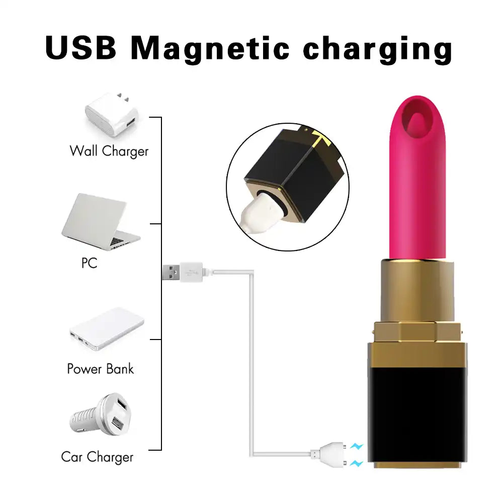 Mini vibratore a rossetto – Stimolatore clitorideo a 10 velocità