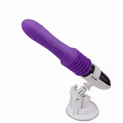 Thrusting Rechargeable Silicone Sex Machine – Purple & Pink, Automatic Dildo