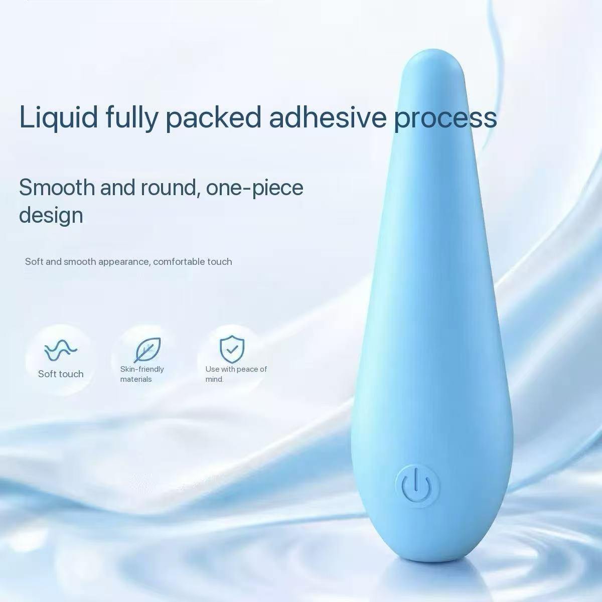 Mini vibratore clitorideo azzurro – 116 mm, 3 velocità + 5 modalità
