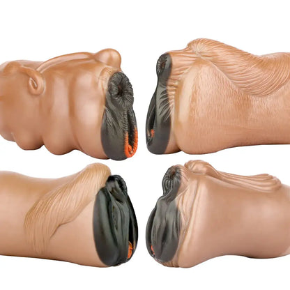 dual opening simulated vagina and anus masturbator