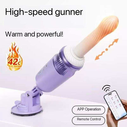 Thrusting Heating Dildo Machine – 7+7 Modes, APP, Suction Cup