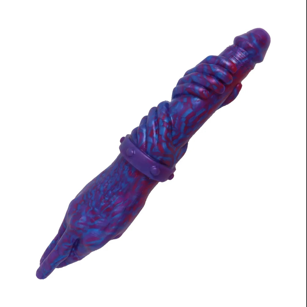 double ended dragon dildo measurement diagram hand end to penis end