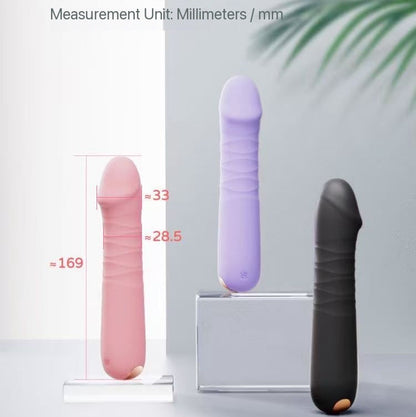 App-gesteuerter realistischer Vibrator – 169 mm gerippter Silikonschaft