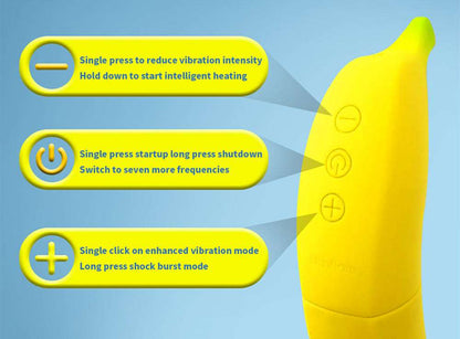 Realistic Banana Shape G-Spot Vibrator – Silicone, 7-Speed Vibration & Heating