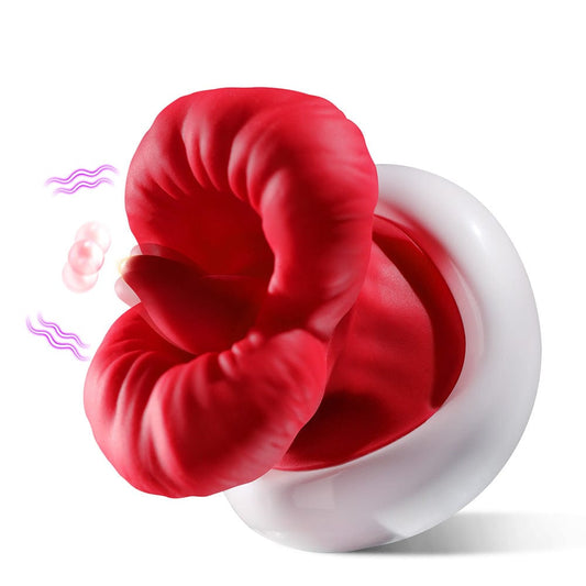 big mouth tongue vibrator swing vibration ipx7 red lips