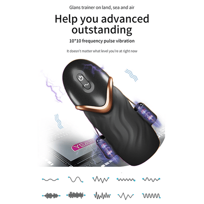 Electric Automatic Penis Training Device with Vibration for Men, Male Masturbation Toy