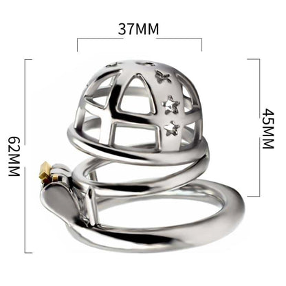 CB Lock Stainless Steel Metal Chastity Cage