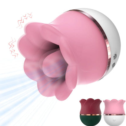 2-in-1 Rose Suction & Licking Vibrator – Quiet, Discreet Pleasure