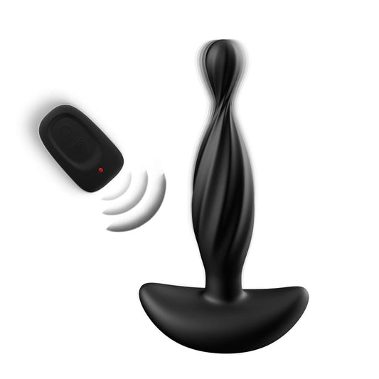 Black Waterproof G-Spot Anal Plug Vibrator – Male Prostate Massager, USB
